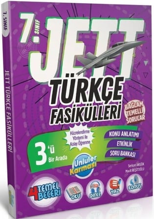 7. Sınıf Türkçe JETT Soru Fasikülleri Ünlüler Yayınları