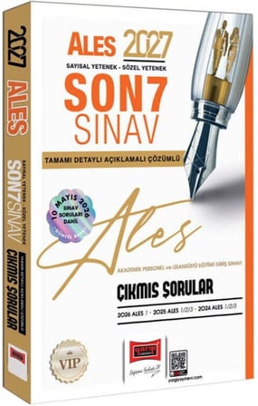 Yargı Yayınları 2027 ALES Sayısal - Sözel Yetenek Son 7 Sınav Tamamı Çözümlü Çıkmış Sorular
