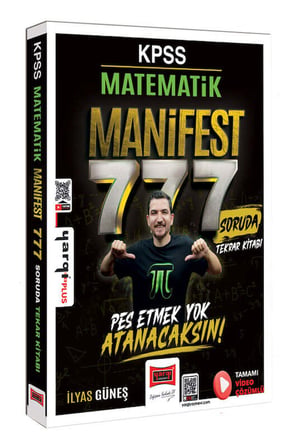 Yargı Yayınları KPSS Matematik Manifest Serisi 777 Soruda Tamamı Video Çözümlü Tekrar Kitabı