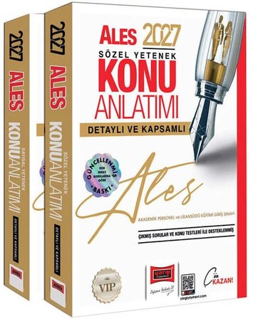 Yargı 2027 ALES VİP Sayısal Sözel Yetenek Detaylı ve Kapsamlı Konu Anlatımı 2 Cilt