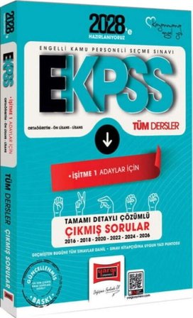 Yargı Yayınları 2028 EKPSS Ortaöğretim Ön Lisans Lisans Tüm Dersler İşitme 1 Adaylar İçin 10 Yıl Çıkmış Sorular