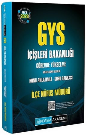 Pegem 2026 GYS İçişleri Bakanlığı İlçe Nüfus Müdürü Konu Anlatımlı Soru Bankası Görevde Yükselme PegemAkademi Yayınları