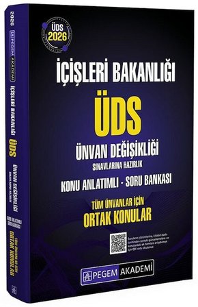 Pegem 2026 GYS ÜDS İçişleri Bakanlığı Tüm Ünvanlar İçin Ortak Konular Konu Anlatımlı Soru Bankası Görevde Yükselme Ünvan Değşikliği Pegem Akademi Yayınları