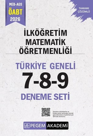 Pegem Yayınları 2026 MEB AGS ÖABT İlköğretim Matematik Öğretmenliği Türkiye Geneli 7-8-9 Deneme Seti