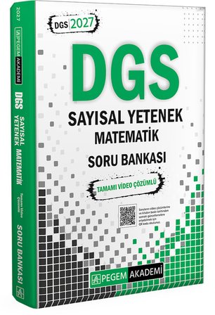 Pegem 2027 DGS Sayısal Yetenek Matematik Tamamı Video Çözümlü Soru Bankası Pegem Akademi