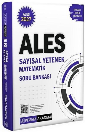 2027 ALES Sayısal Yetenek Matematik Tamamı Video Çözümlü Soru Bankası Pegem Yayınları