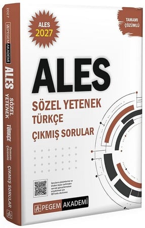 Pegem 2027 ALES Sözel Yetenek Türkçe Çıkmış Sorular Çözümlü Pegem Akademi Yayınları