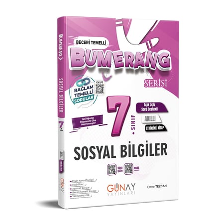 7. Sınıf Bumerang Etkinlikli Sosyal Bilgiler Günay Yayınları