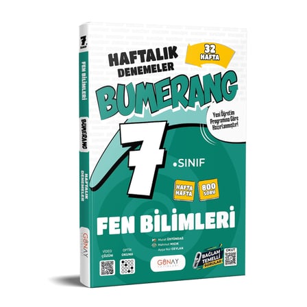 7. Sınıf Bumerang Haftalık Fen Bilimleri Denemeleri Günay Yayınları