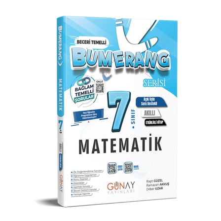 7. Sınıf Matematik Etkinlikli Bumerang Serisi Günay Yayınları