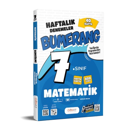 7. Sınıf Bumerang Haftalık Matematik Denemeleri Günay Yayınları