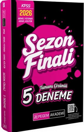 2026 KPSS Genel Yetenek Genel Kültür Sezon Finali Tamamı Çözümlü 5 Deneme Pegem Yayınları