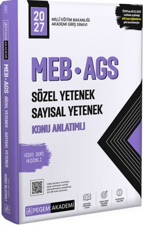 2027 MEB AGS Sözel Yetenek Sayısal Yetenek Konu Anlatımlı Pegem Yayınları
