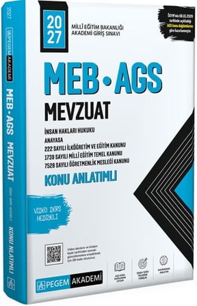 2027 MEB AGS Mevzuat Konu Anlatımlı Pegem Yayınları