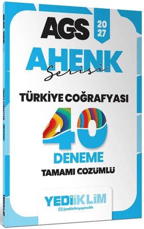 Yediiklim Yayınları 2027 MEB AGS Ahenk Serisi Türkiye Coğrafyası Tamamı Çözümlü 40 Denem