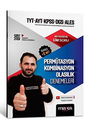 2024 TYT AYT KPSS DGS ALES Permütasyon, Kombinasyon, Olasılık 30 Deneme Video Çözümlü