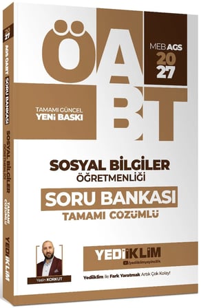 Yediiklim 2027 MEB AGS ÖABT Sosyal Bilgiler Öğretmenliği Tamamı Çözümlü Soru Bankası