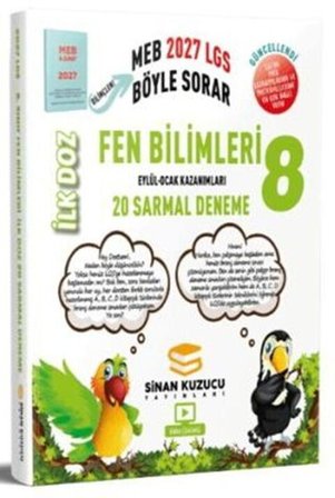 2027 8. Sınıf Fen Bilimleri İlk Doz 20 Sarmal Deneme Sinan Kuzucu