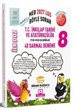 2027 8. Sınıf T.C. İnkılap Tarihi ve Atatürkçülük İlk Doz 40 Sarmal Deneme Sinan Kuzucu