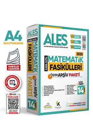 2025 ALES MATEMATİK Kara Kutu 1.Cilt Fasikül SETİ (14lü) ÖSYM Çıkmış Soru Bankası Çözümlü PAKET