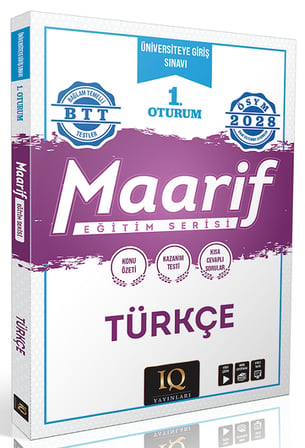 IQ Yayınları 2028 YKS TYT Türkçe Maarif Eğitim Serisi 1. Oturum IQ Yayınları