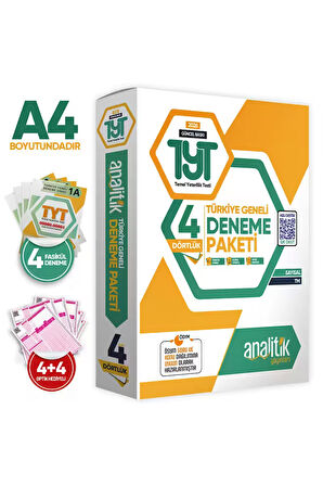 2025 Tyt Analitik Deneme Paketi Dört 4lük Türkiye Geneli Değerlendirmeli Özgün Güncel Deneme