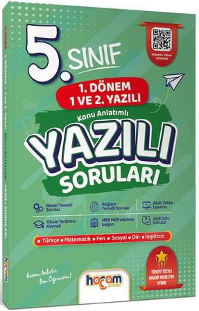 Hocam Anlatır 5. Sınıf Konu Anlatımlı Yazılı Provaları Tamamı Video Destekli-Hediye Planlama Kitapçığı