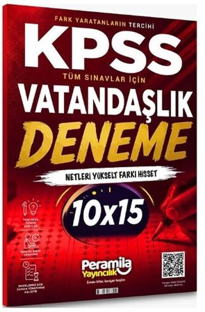 KPSS Vatandaşlık 10 Deneme Peramila Yayınları