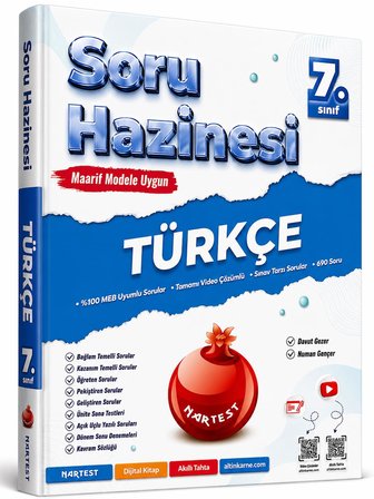 Nartest Yayınları 7. Sınıf Fen Bilimleri - Mateamatik - Türkçe Soru Hazinesi Seti Yeni Müfredat (3 Kitap)