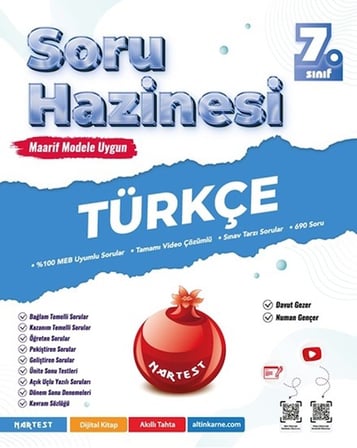 7. Sınıf Türkçe Soru Hazinesi Nartest Yayınları