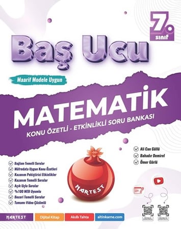 7. Sınıf Matematik Baş Ucu Kitabı Maarif Modeli Nartest Yayınları