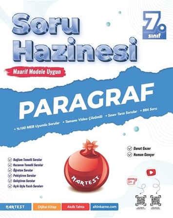 7. Sınıf Paragraf Soru Hazinesi Nartest Yayınları