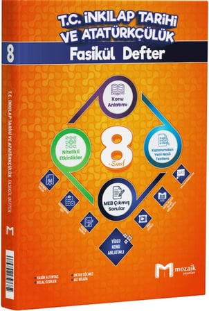 Mozaik Yayınları 8. Sınıf İnkılap Tarihi ve Atatürkçülük Fasikül Defter