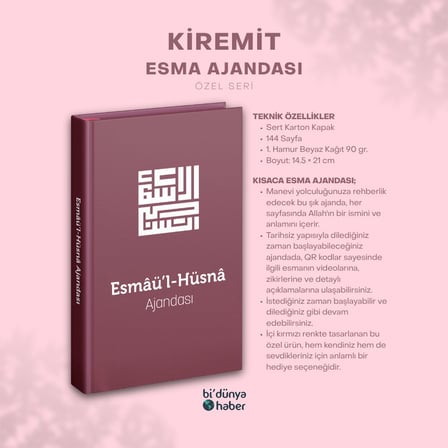 Esmaül Hüsna Ajandası - Özel Seri - Kiremit