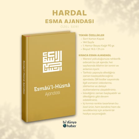 Esmaül Hüsna Ajandası - Özel Seri - Hardal