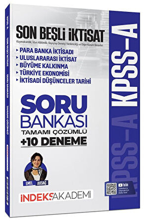 İndeks Akademi 2026 KPSS A Grubu İktisat Son Beşli Soru Bankası ve 10 Deneme Çözümlü - Emel Aksaç İndeks Akademi Yayıncılık