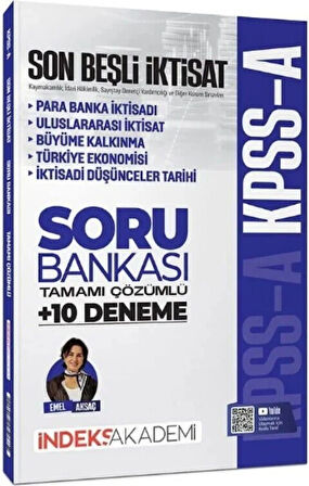 KPSS A Grubu İktisat Son Beşli Soru Bankası ve 10 Deneme İndeks Akademi