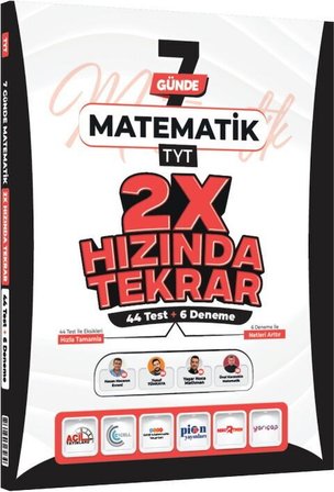 TYT Matematik 7 Günde 2X Hızında Tekrar Deneme Ders Platosu
