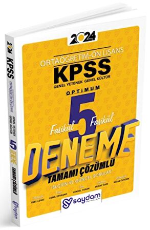 KPSS Ortaöğretim Önlisans Genel Yetenek Genel Kültür 5'li Çözümlü Deneme Seti (10 Fasikül)