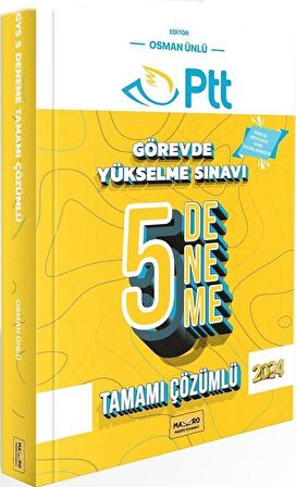 2024 PTT GYS Hazırlık Tamamı Çözümlü 5 Deneme Makro Kitabevi