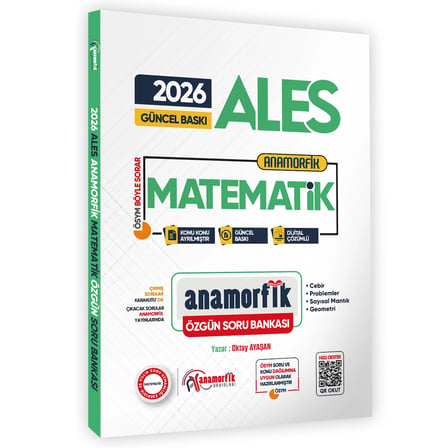 2026 ALES Yeni Sistem Anamorfik Matematik Özgün Soru Bankası Konu Konu Dijital Çözümlü