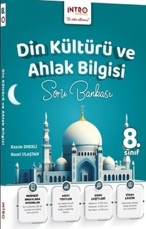 İntro Yayınları 8. Sınıf Din Kültürü ve Ahlak Bilgisi Soru Bankası