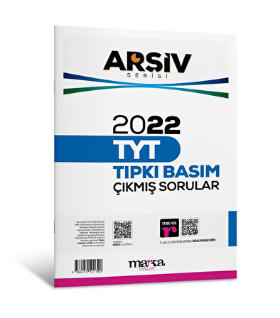 2022 TYT ARŞİV SERİSİ Tıpkı Basım Çıkmış Sorular Tamamı Video Çözümlü Marka Yayınları