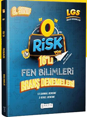 8. Sınıf LGS Fen Bilimleri 16' Lı  Branş Denemesi Risk Yok Serisi