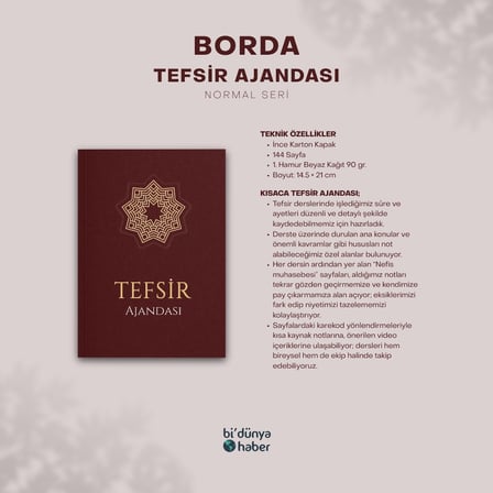 Tefsir Ajandası - Normal Seri - Bordo