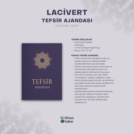 Tefsir Ajandası - Normal Seri - Lacivert