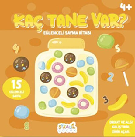 Kaç Tane Var? Sayma Kitabı - 4+ Yaş Aktivite Kitabı - Okul Öncesi Etkinlik