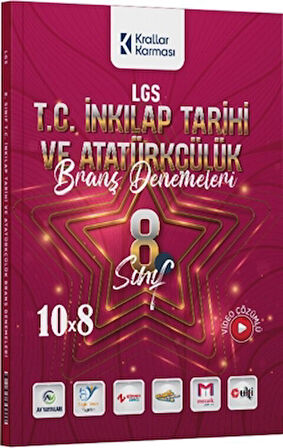 8. Sınıf LGS T.C. İnkılap Tarihi ve Atatürkçülük 10 x 8 Branş Denemeleri
