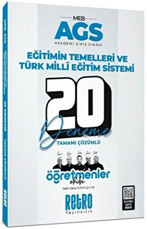 Retro Yayıncılık 2025 MEB AGS Eğitimin Temelleri ve Türk Milli Eğitim Sistemi 20 Deneme