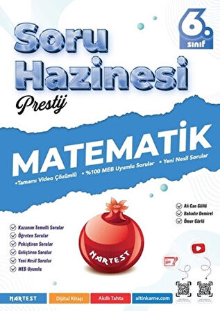 Nartest 6. Sınıf Matematik Prestij Soru Hazinesi